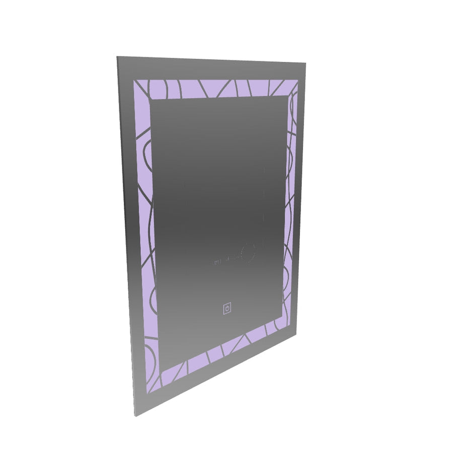 Zrcadlo LED obdélníkový 60x80 cm deco rám Základní dotek