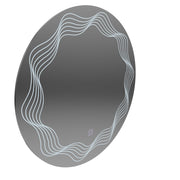 Zrcadlové kulaté LED 60 cm Flusso Touch Dimable Defrition System