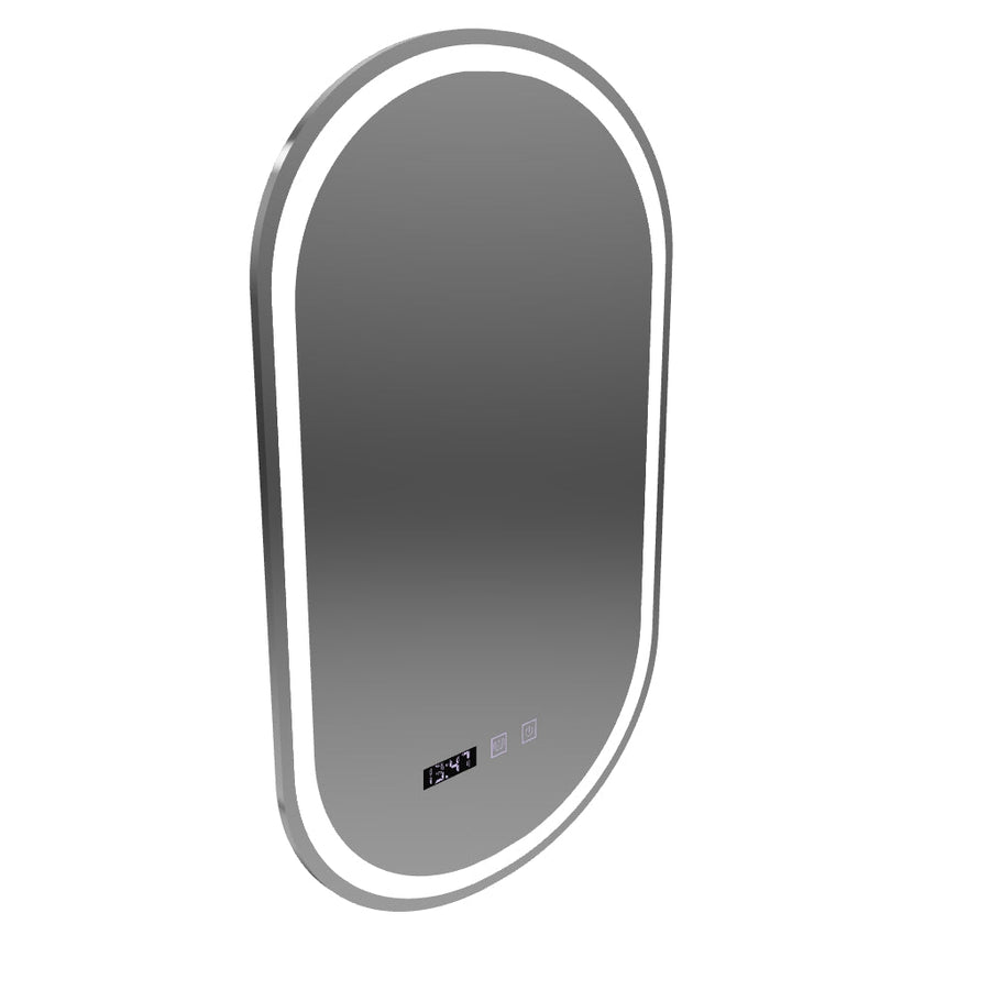 ONIRA LED Touch Mirror De-fogging System, Clock and Temperature 50x80 cm