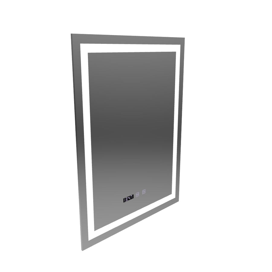 MODENA Touch LED zrcadlo Systém odmlžování, hodiny a teplota 60x80 cm