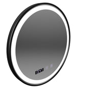 LED Touch Otto Mirror Dezoring System, hodiny a teplota 80 cm Černý hrubý rám