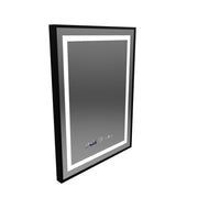 Zrcadlo LED obdélníkový 60x80cm Verite Majeste Noir Motion Glow Marcello Clock Defrost & Dimable teploměr