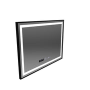 Zrcadlo LED obdélníkový 80x60cm Verite Majeste Noir Motion Glow Marcello Clock Defrition & Dimable teploměr