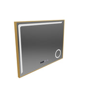 LED zrcadlové senzor pohybu Francesca 80x60 cm Studené světlo/studená/neutra Dimable System Debrosting Clock Marcello Funghhi Collection