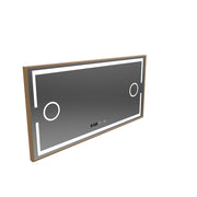 Senzor LED Motionglow Mirror Isabell s rozmrazováním funkce rozmrazování 120x80 cm teplé/studené/neutra dimable světlo, růžový zlatý hrudní rám, Marcello Funghi Collection