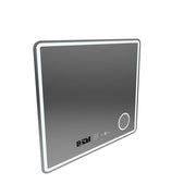 Zrcadlo LED obdélníkový 90x75cm Eco riflesso Puro Motionglow Marcello demontážní hodiny a vlčí teploměr