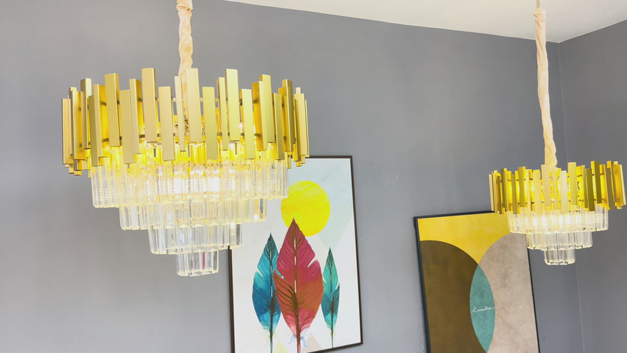 BLOIS Piccolo Crystal Lustr Light, 2xE14, Gold