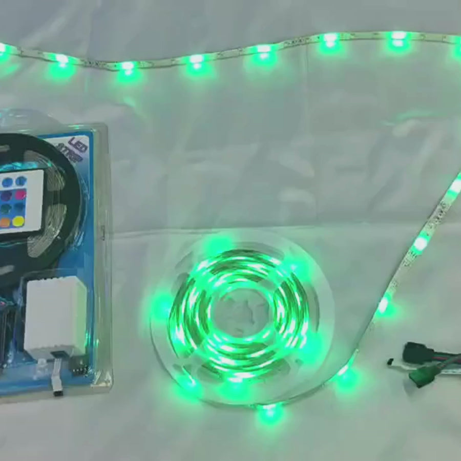 Sada LED pásků 2835 s dálkovým ovládáním, RGB, 10W/m, 5m, IP44
