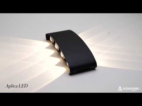 Fantazie aplikují exteriér a interiérový LED, 8 zdrojů x 1W, IP65, kovový, černý, 3000k