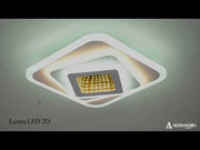LED LED LED LED 3d Square, 36W, bílé, studené/horké/neutrální světlo