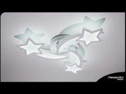 LED lustr s dálkovým ovládáním IPOMOEA 48W, 3 hvězdičky, Studené/Teplé/Neutrální světlo, Stmívatelné, Bílá