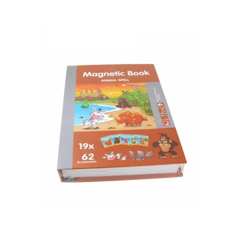 Kniha typu hádanky Magnetická kniha Vraja Saltic Animals, 62 kusů a 19 karet, vícebarevné