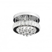 LED křišťálový lustr ABEL 22W, průměr 25cm, studené/teplé/neutrální světlo, lesklý chrom