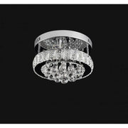 LED křišťálový lustr ABEL 22W, průměr 25cm, studené/teplé/neutrální světlo, lesklý chrom