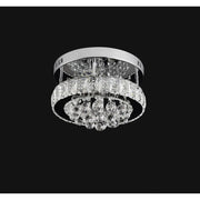 LED křišťálový lustr ABEL 24W, průměr 47cm, studené/teplé/neutrální světlo, lesklý chrom