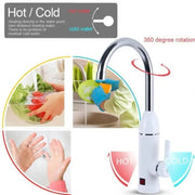 Okamžitý elektrický kohoutek pro horkou vodu, LCD displej, bílá, LZ-501X