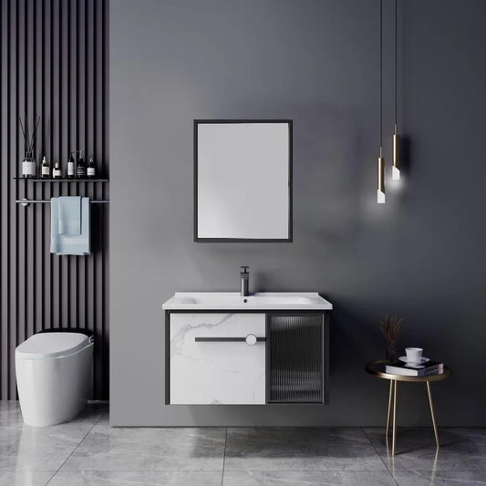 Koupelní nábytek Set 60x47cm 3 bílé -bílé kusy