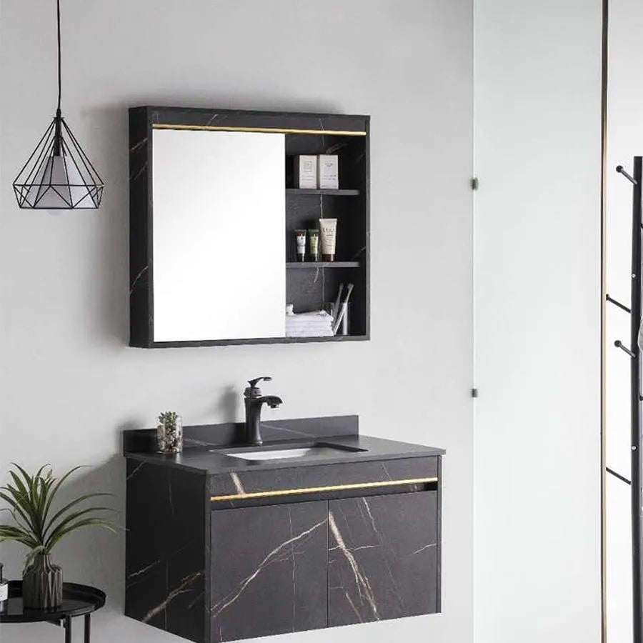 Sada koupelnového nábytku 60x50cm 2 kusy černá