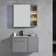 Koupelnové nábytek sada 80x47cm 3 šedé kousky