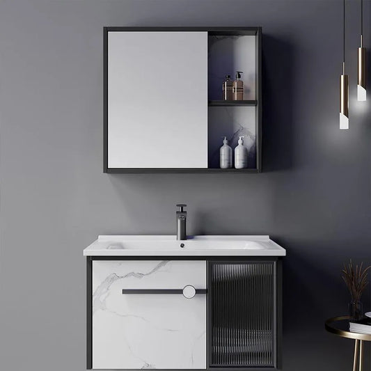 Koupelní nábytek sada 80x47cm 3 bílé -bílé kusy