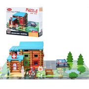 Nemocnice typu hádanky, 240 kusů, vícebarevné, dřevo