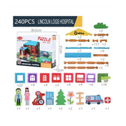 Nemocnice typu hádanky, 240 kusů, vícebarevné, dřevo