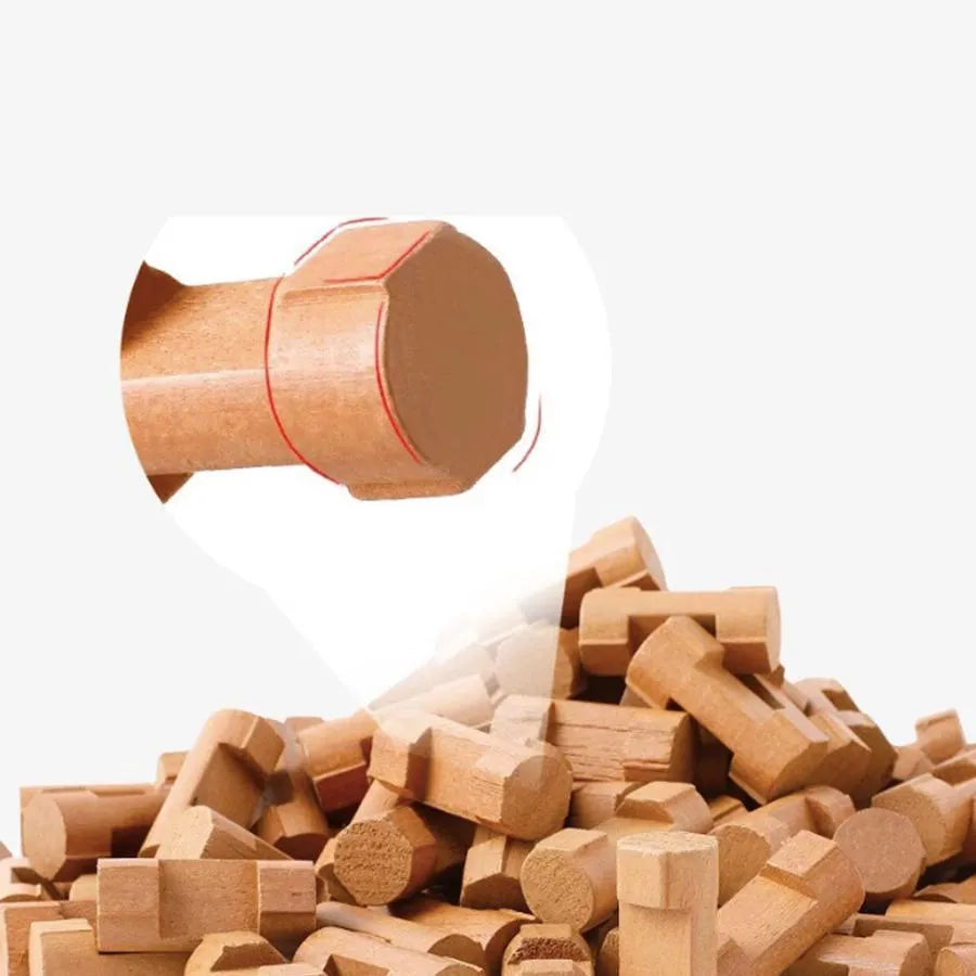 Nemocnice typu hádanky, 240 kusů, vícebarevné, dřevo