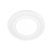 Kulatý LED spot, 9W, 3000k/6500k, tři funkce, bílá, bílá