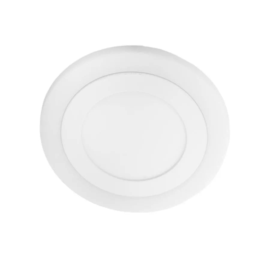 Kulatý LED spot, 9W, 3000k/6500k, tři funkce, bílá, bílá