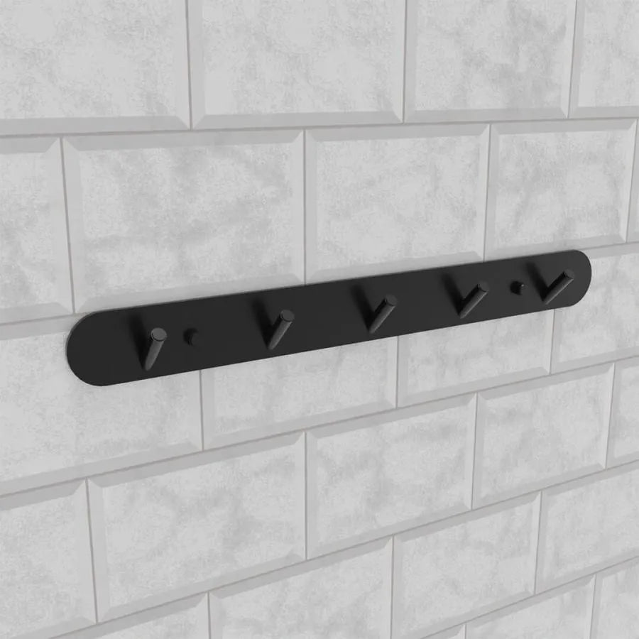 Podpora ručníku a doplňky v koupelně 37 cm Černý hliník