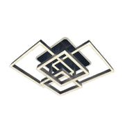 LED lustr s dálkovým ovládáním EMMA 190W, 4 čtverce, studené/teplé/neutrální světlo, stmívatelné, černá