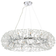 Crystal Chanderier minuta 12x G9, průměr 60 cm, lesklý chrom, nastavitelná výška