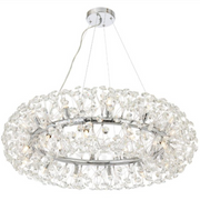 Crystal Chanderier minuta 12x G9, průměr 60 cm, lesklý chrom, nastavitelná výška