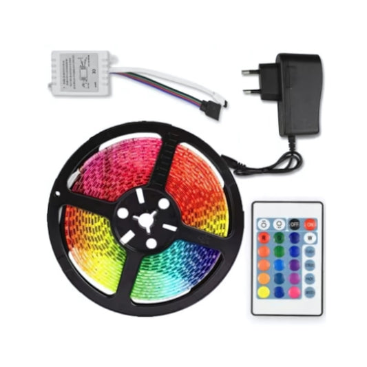 Sada LED pásků 2835 s dálkovým ovládáním, RGB, 10W/m, 5m, IP44