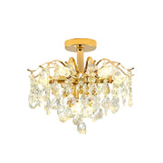 Křišťálový lustr Fiamma, 6x E14, průměr 45 cm, zlatý