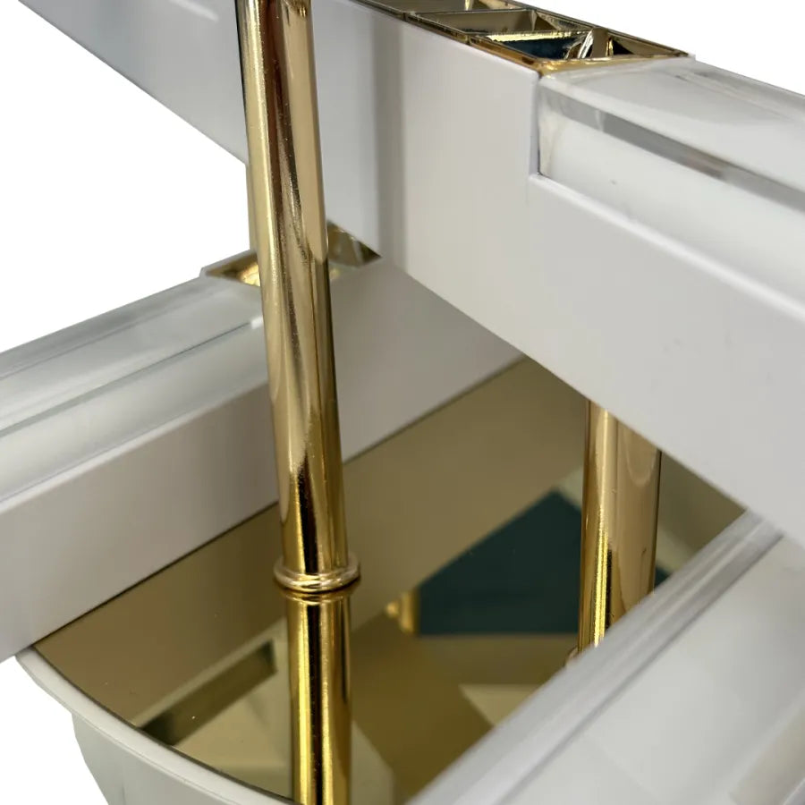 LED lustr s dálkovým ovládáním MAKOTO 144W, 6 prvků, lineární, studené/teplé/neutrální světlo, stmívatelné, zlatá bílá