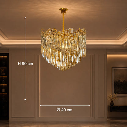 Křišťálový lustr TOPKAPI Nobile 6xE14, Průměr 40cm, Lesklá zlatá, Nastavitelná výška - 01_CC810-400GD.png