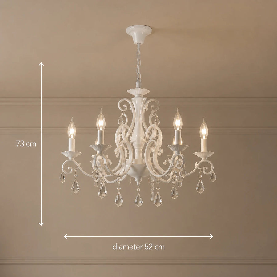 DELLI SANTI Lustr 6xE14, Průměr 52cm, Bílý, Nastavitelná výška - 01_LC130-6WH.png