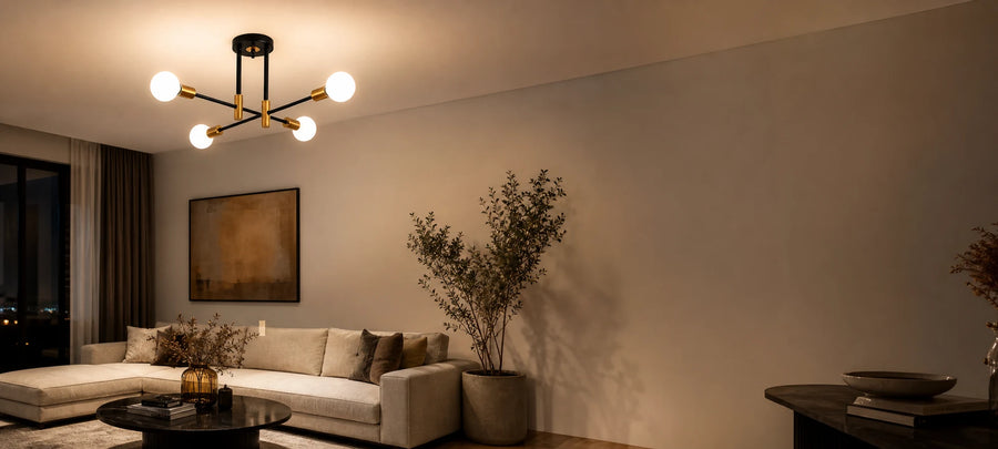 Gentile modernistický lustr, 4x E27, černo-zlatý, moderní design - 01_LC362-4BKGD.png