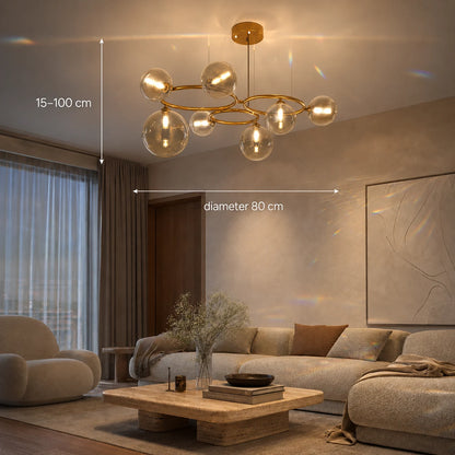 Lustra VENERE Luce, 3 Cercuri, 7xG9, Auriu, Metal , Inaltime Reglabila - 01_LC811-7.png