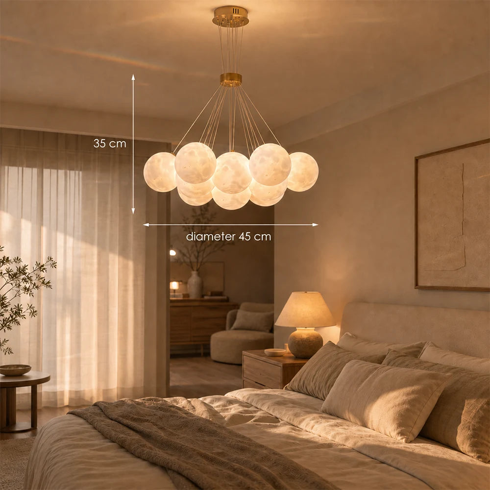 MODERN LOFT Lustr Bagliore, Globe, 9xE27, Nastavitelná výška, Zlatá - 01_LC816-9GD.png