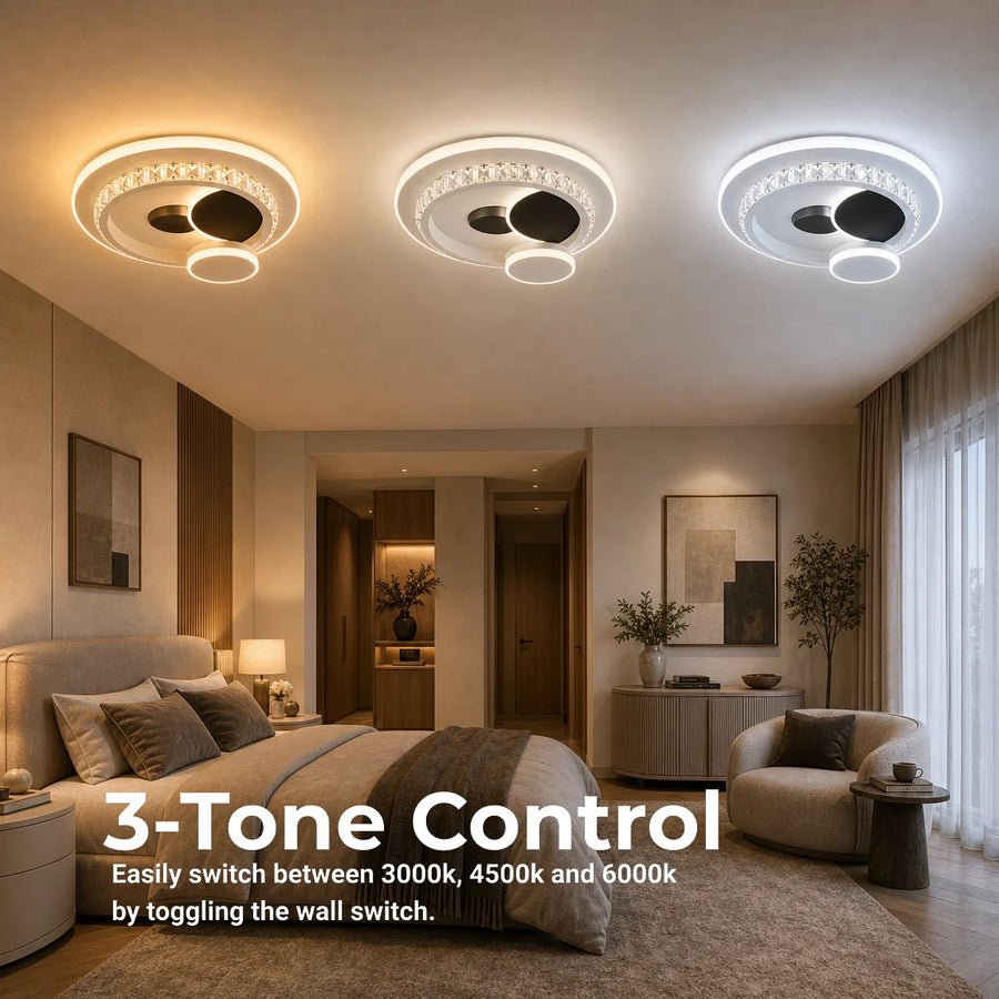 LED lustr s krystalem HELIOX, 37W, 4 kruhy, studené/teplé/neutrální světlo, černý - 01_LL653-300BK.png