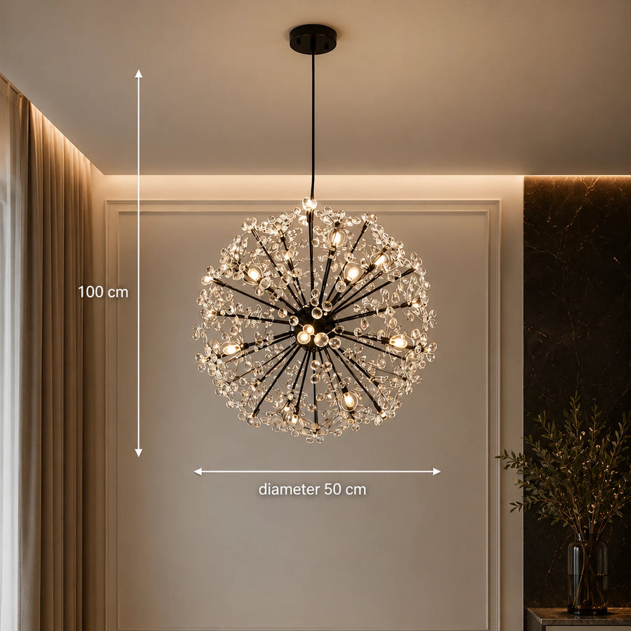 PETERHOF Křišťálový lustr Elegance, Ø50cm, 18x G4, Průměr 49cm, Černá - 02_CC167-400BK.png