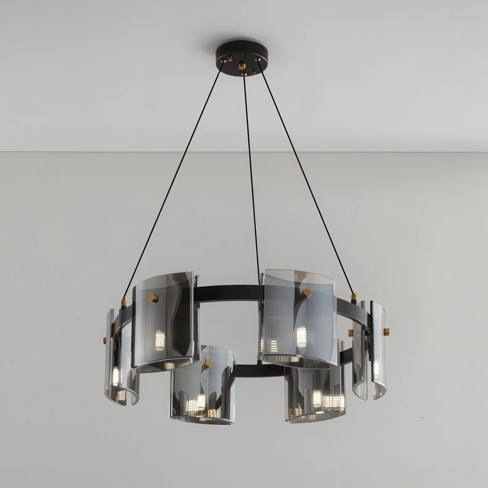 Candelabru Modern, Valmontreux Largo, 6xG9, Diametru 60cm, Negru, Inaltime Reglabila - 02_CM360-600BK.png