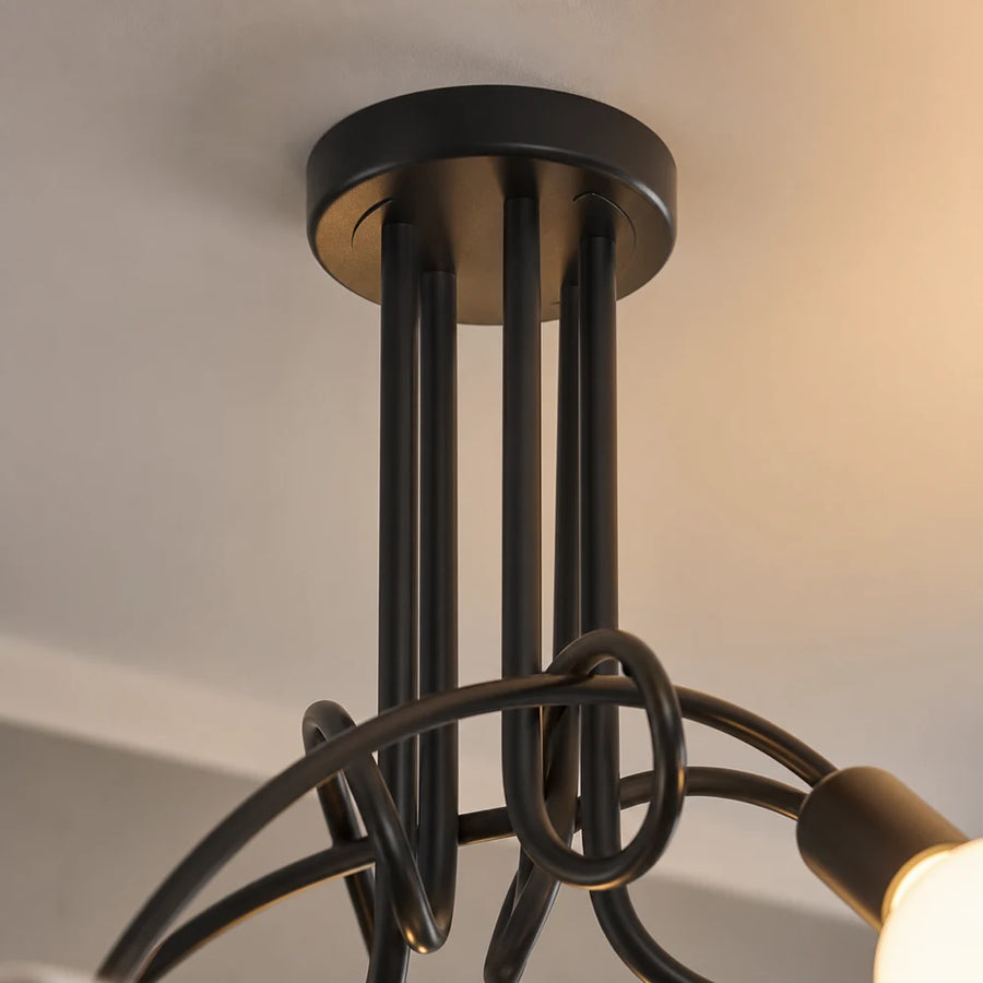 Modernistický lustr Penta 5, 5x E27, černý, moderní design - 02_LC366-5BK.png