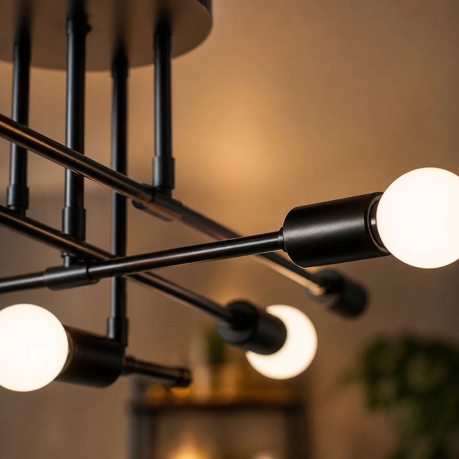 Klasický modernistický lustr Octa, 8x E27, černý, moderní design, kov, bez stínítka - 02_LC360-8BK.png