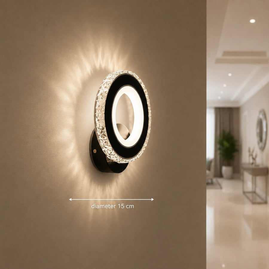 NOVA Rotonda LED nástěnné svítidlo, 16W, černá a nerezová ocel, teplé/studené/neutrální světlo - 03_AL073-1BK.png