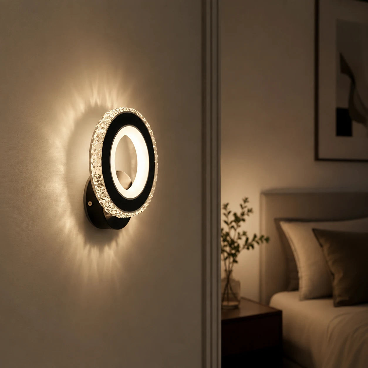 NOVA Rotonda LED nástěnné svítidlo, 16W, černá a nerezová ocel, teplé/studené/neutrální světlo - 05_AL073-1BK.png