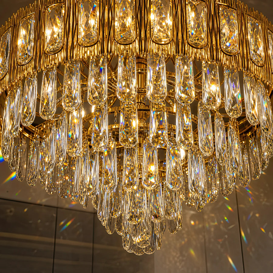 Křišťálový lustr BELVEDERE Elegance 8xE14, Průměr 50cm, Lesklá zlatá, Nastavitelná výška - 05_CC912-500GD.png