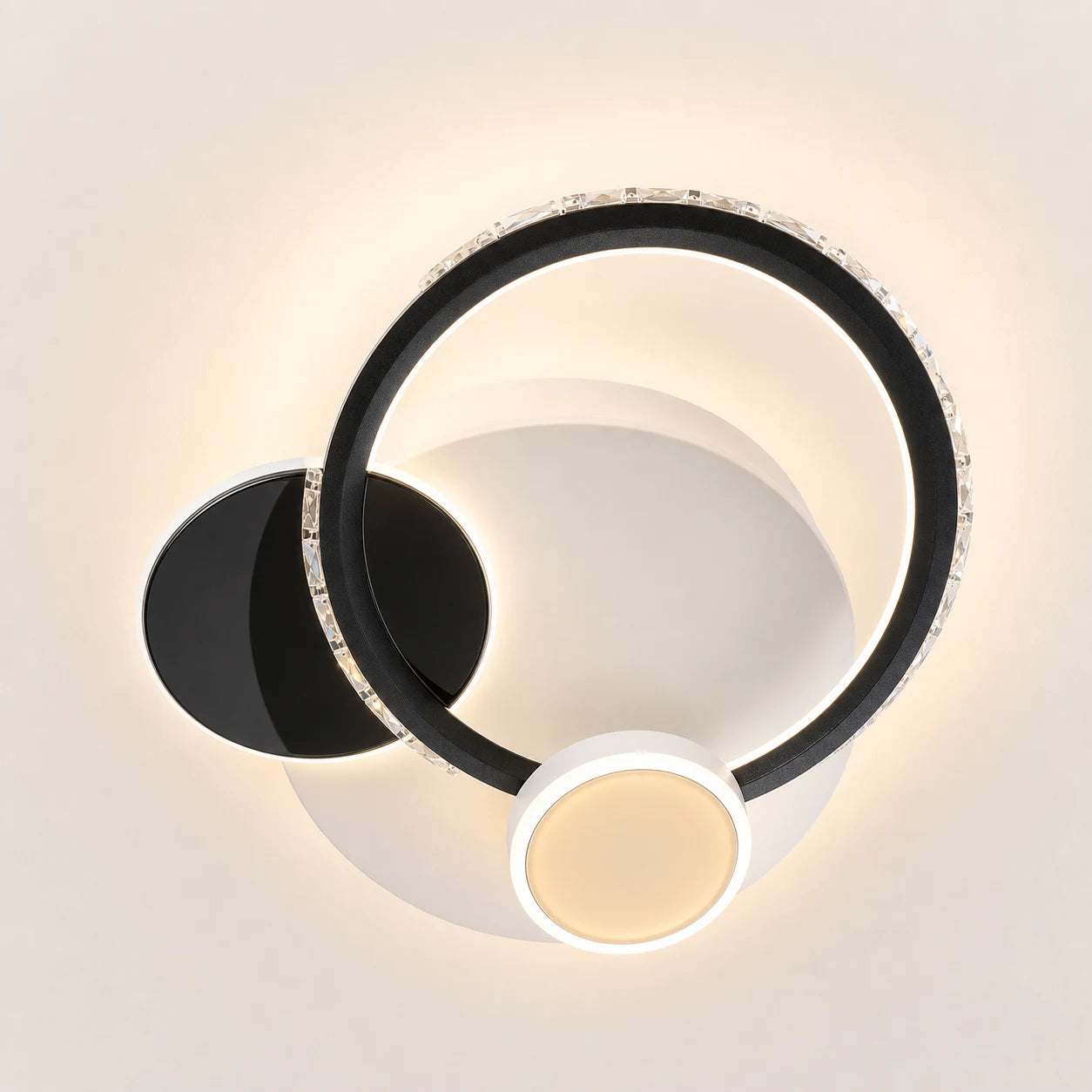 Křišťálový LED lustr PRISMIQ 45W, 3 kruhy, studené/teplé/neutrální světlo, černý - 03_LL654-300BK.png